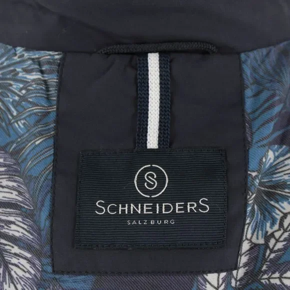 Schneiders Button Front Water Repellent Jacket Size 56 (46 US) In Blue Cotton - Picture 8 of 14